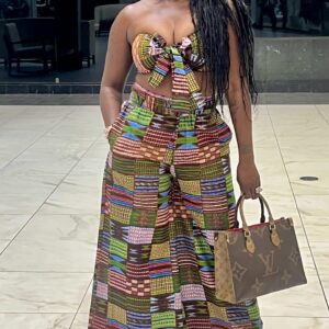 The summer two piece Set(Brown)